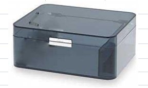 ACCESSORIES Acrylic Humidor Smokey Grey Finish Holds 40 to 50 cigars / comes with humidification block