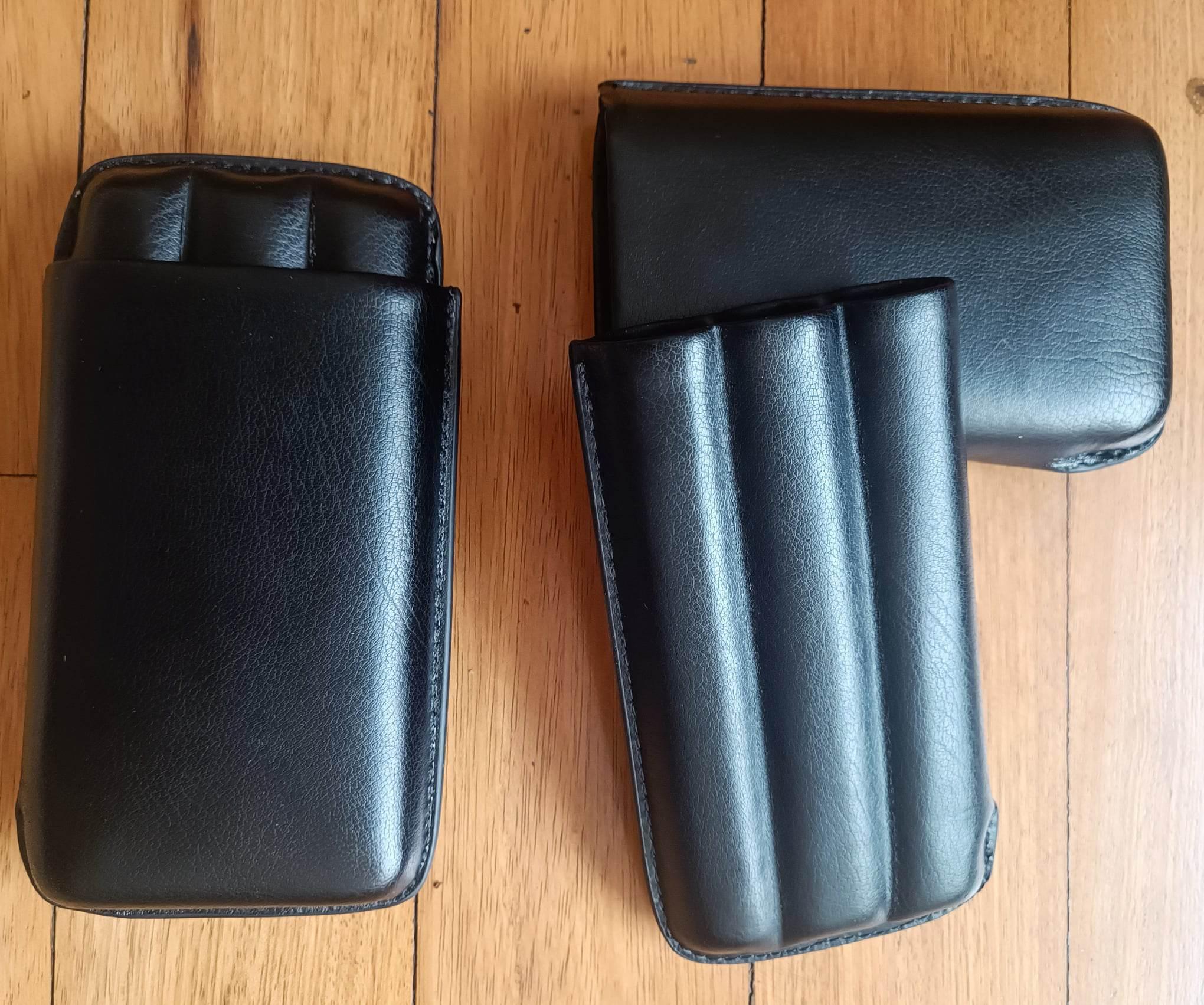 ACCESSORIES Leather three cigar case / Color black