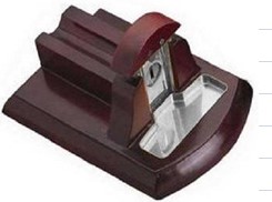 ACCESSORIES TABLE TOP CUTTER PINE WOOD SOLID WOOD.with dark brown color,with silver metal