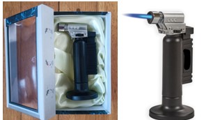 ACCESSORIES Tabletop torch lighter . Single torch, color black