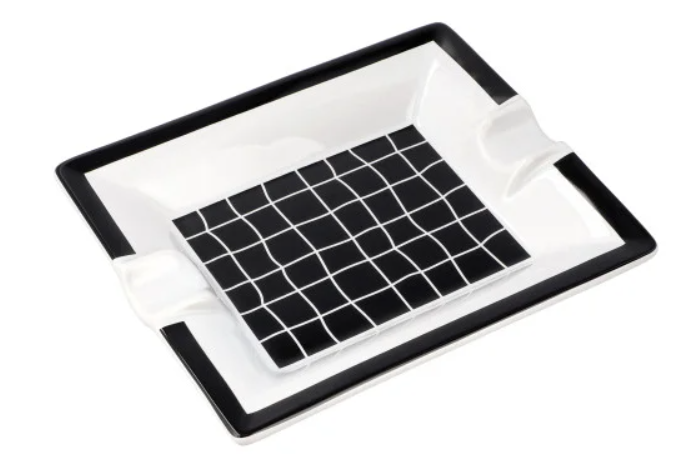 ACCESSORIES Two finger Crocodile pattern ceramic ashtray *3 cm